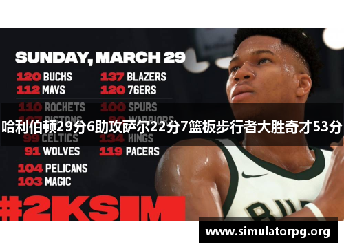 哈利伯顿29分6助攻萨尔22分7篮板步行者大胜奇才53分 哈利伯顿29分6助攻萨尔22分7篮板步行者大胜奇才53分